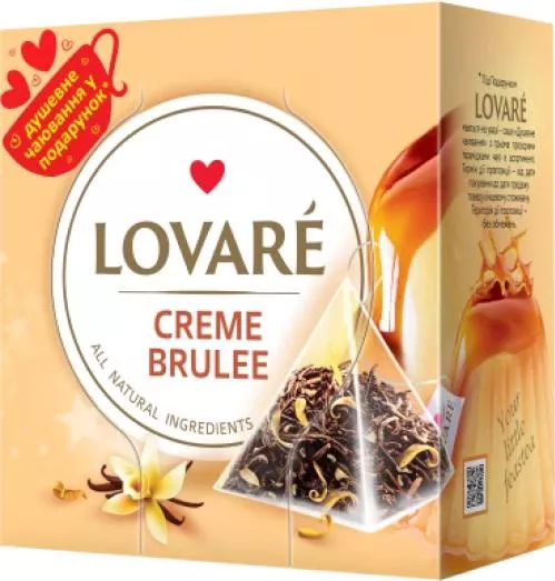 Τσάι Lovare Pyramids Creme Brulee 15 Φακελάκια