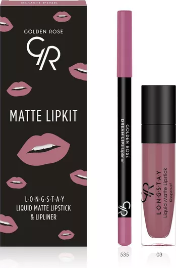 LipKit Golden Rose Matte Blush Pink