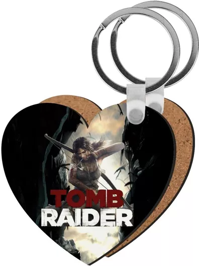 Μπρελόκ Koupakoupa Tomb Raider Ξύλινο Καρδιά Mdf Πολύχρωμο