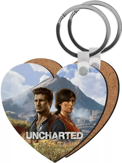 Μπρελόκ Koupakoupa Uncharted Ξύλινο Καρδιά Mdf Πολύχρωμο