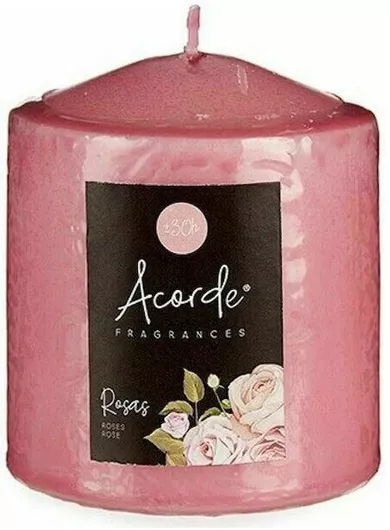 Κερί Αcorde Αρωματικό με Άρωμα Roses 7x8cm Ροζ