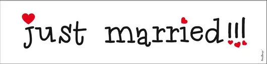Πινακίδα Αυτοκινήτου Γάμου Just Married 50x11.5cm Λευκό