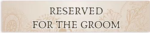 Πινακίδα Αυτοκινήτου Γάμου Reserved For The Groom 11cm