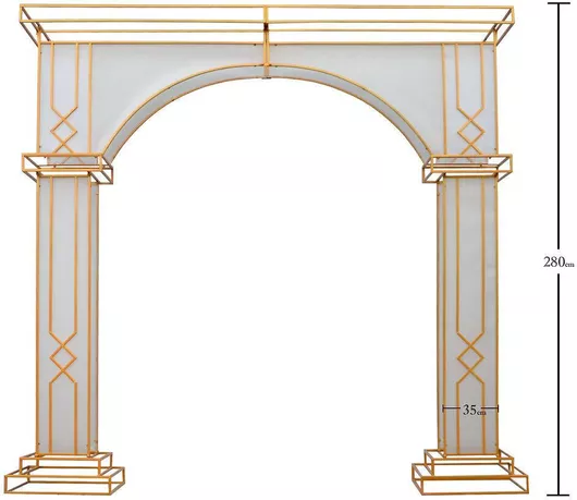 Βασιλική Αψίδα 280x280cm Μεταλλική 280x35cm