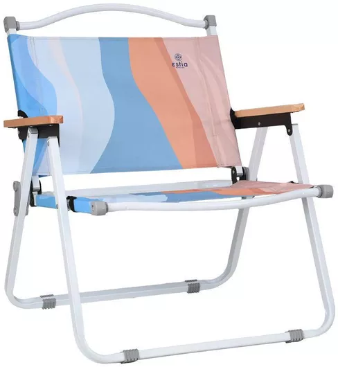 Καρέκλα Θαλάσσης Estia Serene Shores Αναδιπλούμενη Υφασμάτινη 52x43x62cm