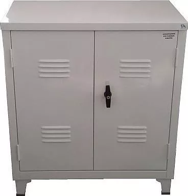 Δίφυλλη Ντουλάπα Εξωτερικού Χώρου Μεταλλική με 1 Ράφια 80x45x90cm