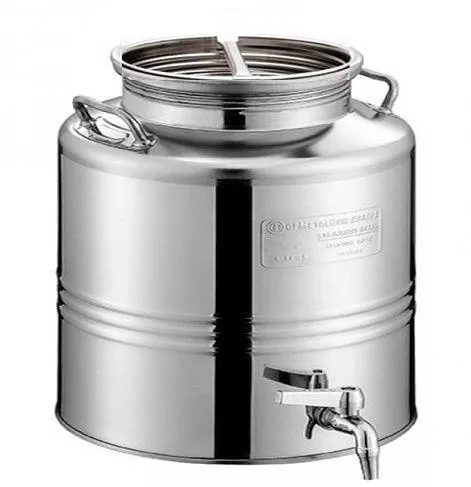 Δοχείο Metal Box Λαδιού/Κρασιού Ανοξείδωτο με Βιδωτό Καπάκι 30lt με Κάνουλα