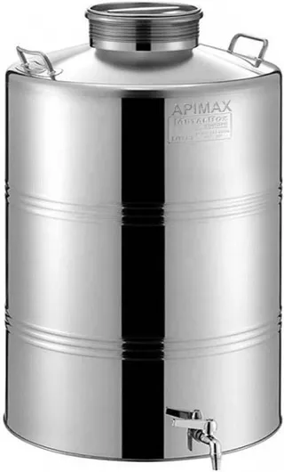 Δοχείο Metal Box Λαδιού/Κρασιού Ανοξείδωτο με Βιδωτό Καπάκι 50lt με Κάνουλα