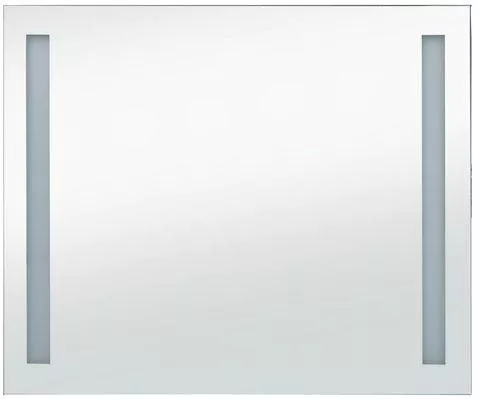 Καθρέπτης Μπάνιου vidaXL LED Ορθογώνιος 80x60cm Ασημί