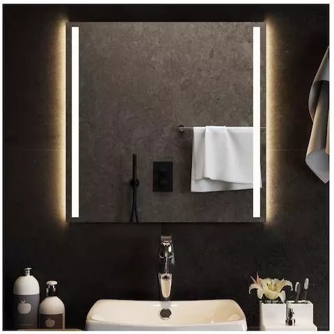 Καθρέπτης Μπάνιου vidaXL LED Τετράγωνος 60x60cm Διάφανο