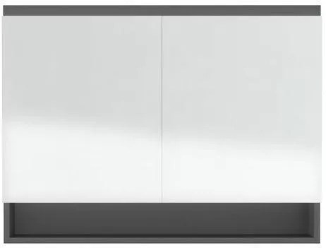 Καθρέπτης Μπάνιου vidaXL Ορθογώνιος 80x60cm με Ντουλάπι