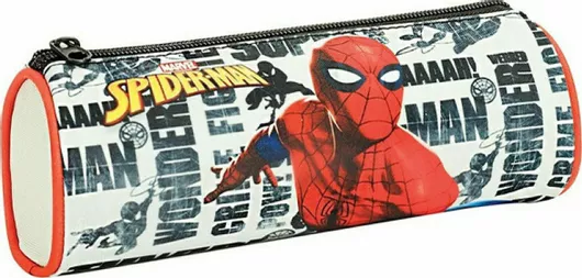 Κασετίνα Gim Spiderman Pattern Βαρελάκι με 1 Θήκη
