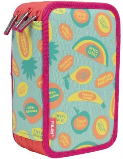 Milan FRUTIKIS COLLECTION Κασετίνα Γεμάτη με 3 Θήκες Μπλε