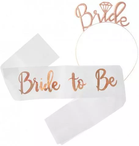 Κορδέλα Bride to Be Σετ με Στέκα για Bachelorette Πάρτυ