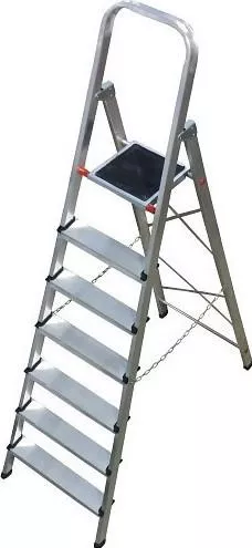 Σκάλα Viovas 7041 Αλουμινίου Τύπου Λάμδα 6+1 Σκαλοπάτια 151cm