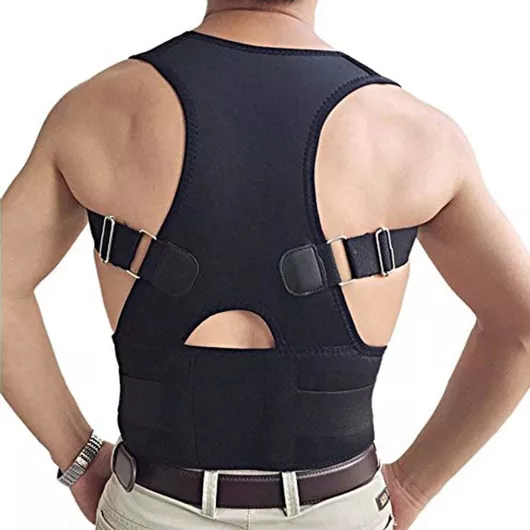 Νάρθηκας Ορθοπεδικό Γιλέκο & Ζώνη Στήριξης Μέσης & Πλάτης για Ορθοστασία & Ανακούφιση από Πόνους L Μαύρο
