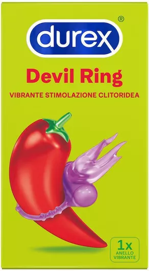 Δαχτυλίδι Πέους Durex Devil Ring Δονούμενο 1τμχ Μοβ