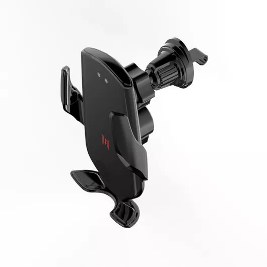 Βάση Κινητού Αυτοκινήτου Maxlife με Ρυθμιζόμενα Άγκιστρα & Ασύρματη Φόρτιση Μαύρο