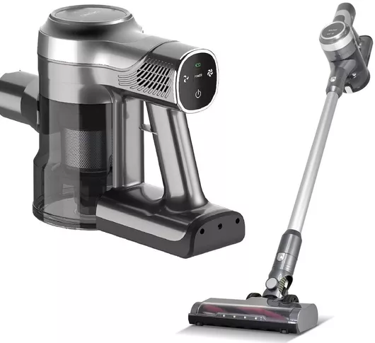 Bruno Επαναφορτιζόμενη Σκούπα 2 σε 1 Stick & Χειρός 22.2V Ασημί BRN-0160