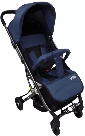 Καρότσι Μωρού Beboulino 600-0627-0001 με Κουκούλα 80x50x100cm για νεογέννητο μέχρι 20kg Navy Μπλε