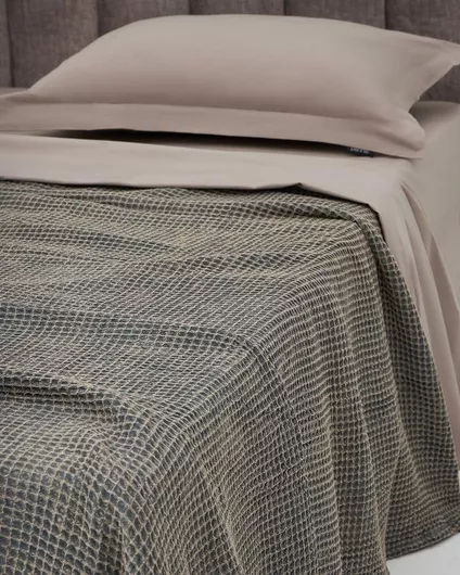 Κουβέρτα Pennie Taline Super Βαμβακερή Υπέρδιπλη 240x270cm Μαύρο