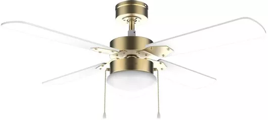 Ανεμιστήρας Ορόφης Cecotec CEC-08464 50W με 4 Φτερά & Φως 106cm Λευκό/Χρυσό