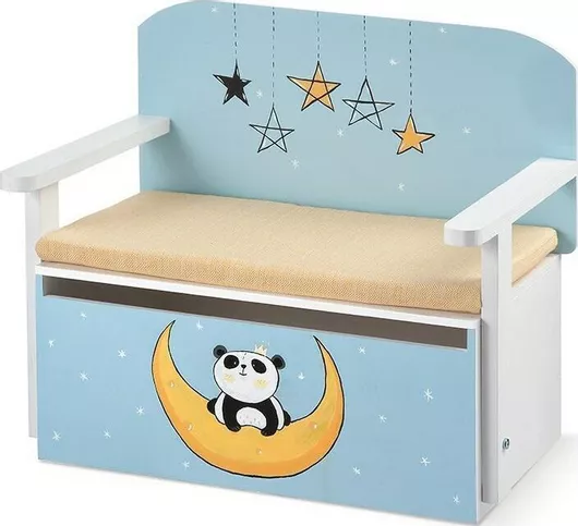 Βαπτιστικό Παγκάκι Παρίσης Panda από Ξύλο 54x29x49cm