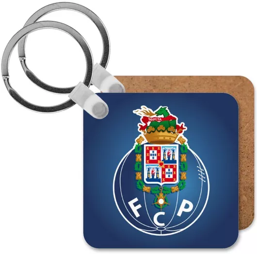 Μπρελόκ Fcp Ξύλινο Τετράγωνο Mdf Μπλε