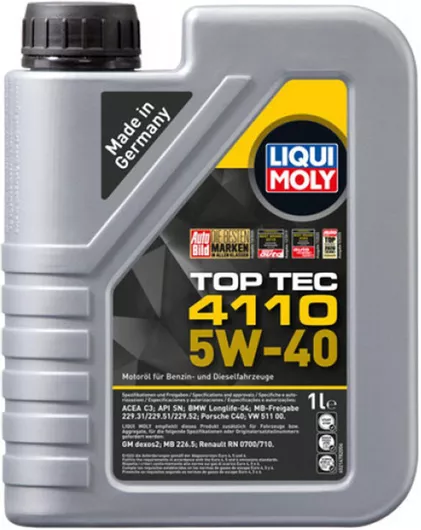 Λάδι Αυτοκινήτου Liqui Moly Top Tec 4110 5W-40 1lt
