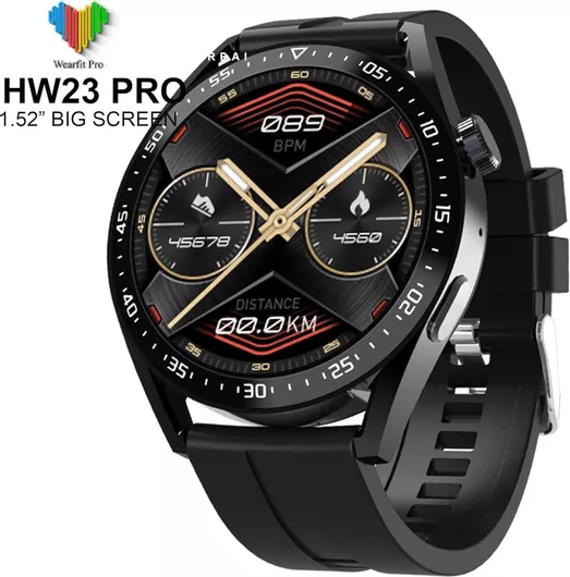 Smartwatch HW23 Pro 1.52'' Silicone Strap Black