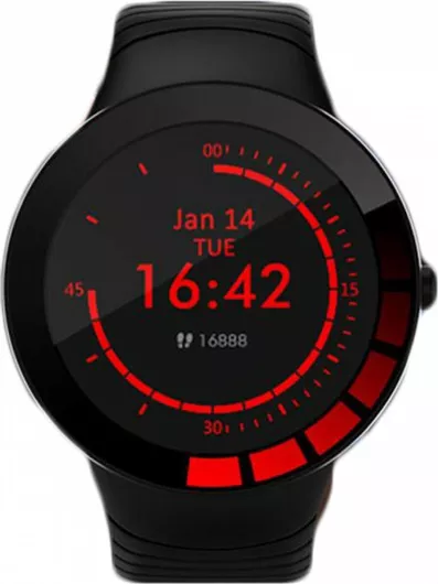 Infinity Smartwatch με Παλμογράφο Μαύρο