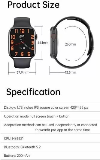 Smartwatch T55 Pro Max 44mm Aluminium Strap Rose Gold & Silicone Strap Pink