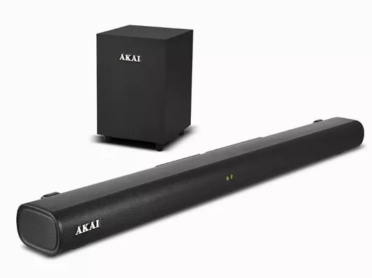 Soundbar Akai ASB-20CSW 80W 2.1 με Ασύρματο Subwoofer & Τηλεχειριστήριο Μαύρο