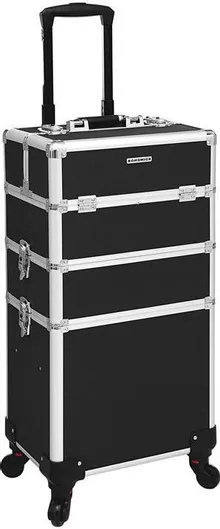 Βαλιτσάκι Αισθητικής Songmics Μεταλλικό Τροχήλατο 67x34.5x25cm Μαύρο