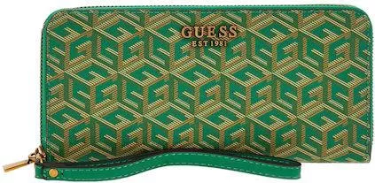 Γυναικείο Πορτοφόλι Guess Κλασικό από Δερματίνη Πράσινο