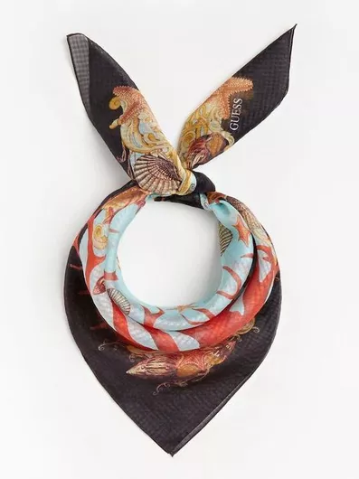 Γυναικείο Φουλάρι Guess Μεταξωτό 70x70cm Πολύχρωμο