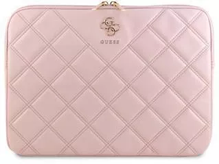Θήκη Guess Pu Quilted 4g Metal Logo για Laptop 13" σε Ροζ