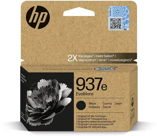 HP 937e EvoMore Γνήσιο Μελάνι Εκτυπωτή InkJet Μαύρο 4S6W9NE
