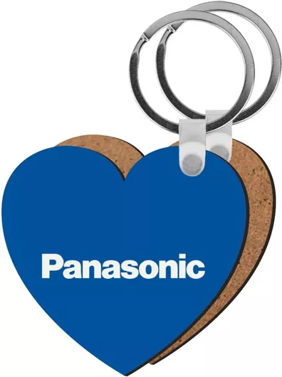 Μπρελόκ Panasonic Ξύλινο Καρδιά Mdf Μπλε