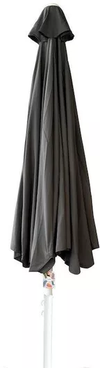 Ομπρέλα Δαπέδου Κήπου Megapap Στρογγυλή Αλουμινίου 3m Γκρι