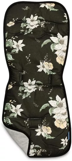 Στρώμα Καροτσιού Sensillo Black Flowers 80x35cm Μαύρο