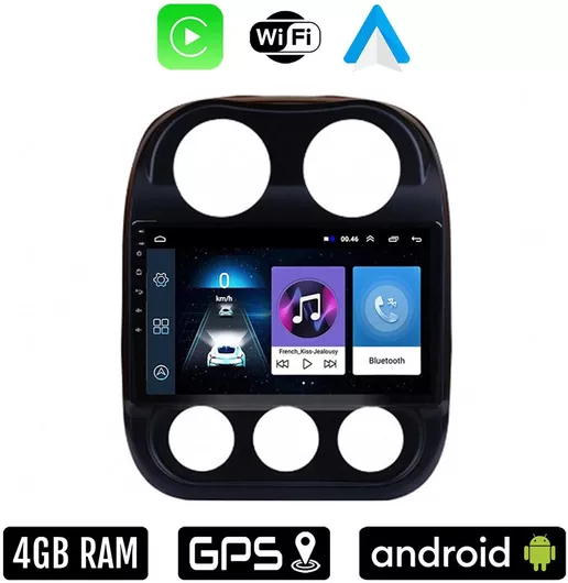 JEEP PATRIOT  Android οθόνη αυτοκίνητου 4GB με Ελληνικό GPS WI-FI Apple Carplay Android Auto 