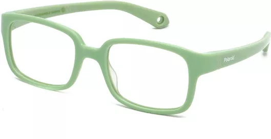 Παιδικός Σκελετός Γυαλιών Οράσεως Polaroid PLD,K005,1EDM9 Τετράγωνο Clip On Κοκκάλινο Πράσινο