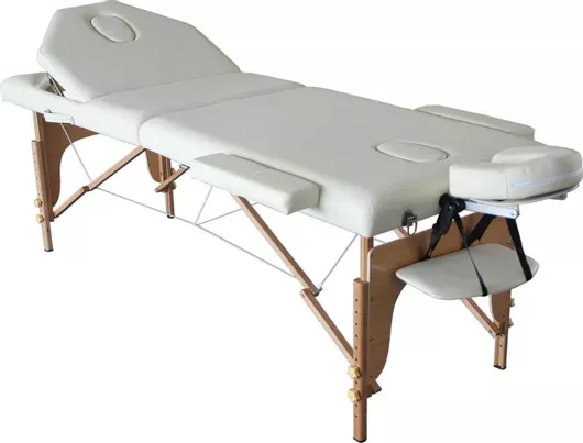 Κρεβάτι Μασάζ Φυσιοθεραπείας Alfa Care Ξύλινο Πτυσσόμενο Φορητό 71x197cm Λευκό