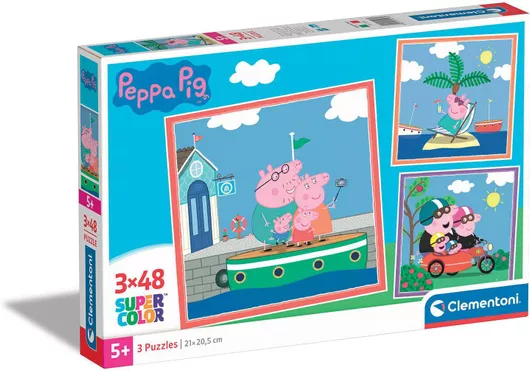 Παζλ 2D Clementoni Peppa Pig για 5+ Ετών 3x48 Κομμάτια