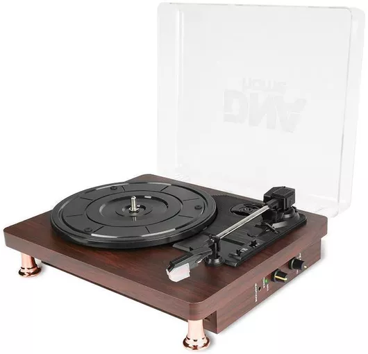 Πικάπ DNA TT1 με Ενσωματωμένα Ηχεία & Bluetooth Καφέ