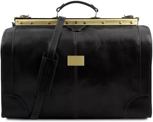 Ιατρική Τσάντα Tuscany Leather Madrid Large Δερμάτινη Μαύρο