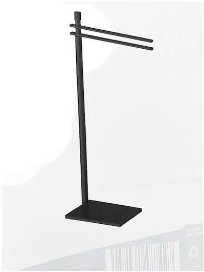 Κρεμάστρα Μπάνιου Progetto Καλόγερος Μεταλλική Δαπέδου 80x80cm Μαύρο