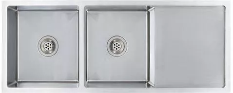 Νεροχύτης vidaXL 145081 από Inox Ένθετος 111.5x44cm Ασημί