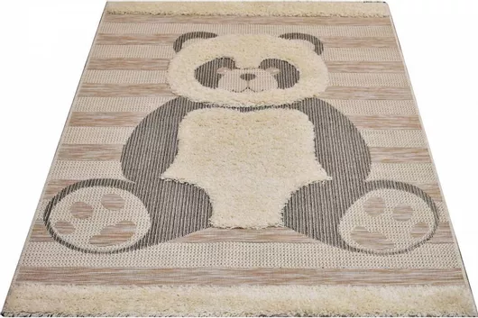 Παιδικό Χαλί Alexander Carpets Navajo Ψάθινο Πάντα 230x160cm Μπεζ